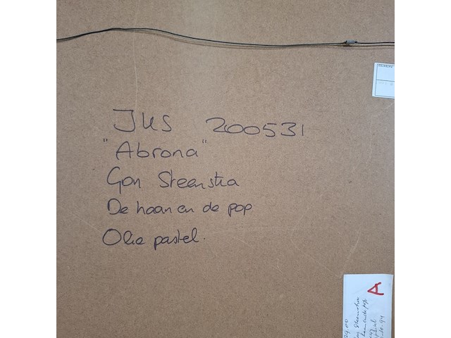 Olie pastel, gon steenstra, abrona - de haan en de pop, 1994 - afbeelding 6 van  6