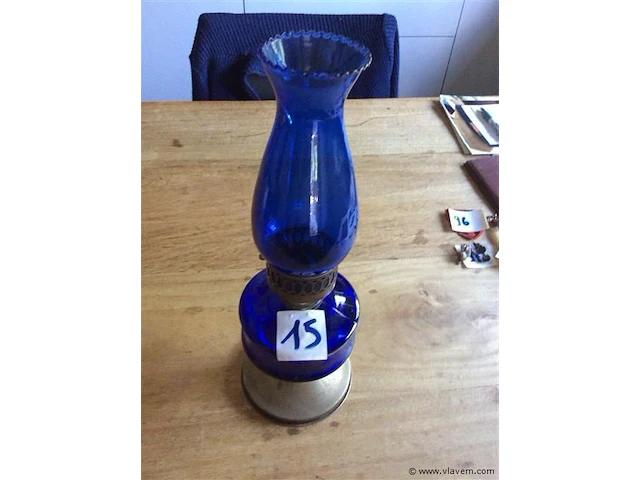 Olielamp blauw - afbeelding 1 van  2