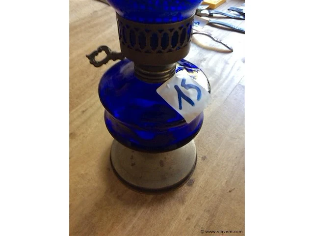 Olielamp blauw - afbeelding 2 van  2