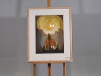 Olieverf schilderij, han mes, varen naar het licht - afbeelding 1 van  8