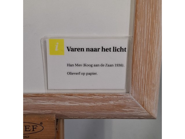 Olieverf schilderij, han mes, varen naar het licht - afbeelding 4 van  8