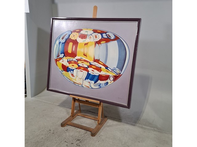 Olieverf schilderij, krijn meuldijk, een nieuw glas, 1982 - afbeelding 3 van  8