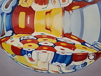 Olieverf schilderij, krijn meuldijk, een nieuw glas, 1982 - afbeelding 4 van  8