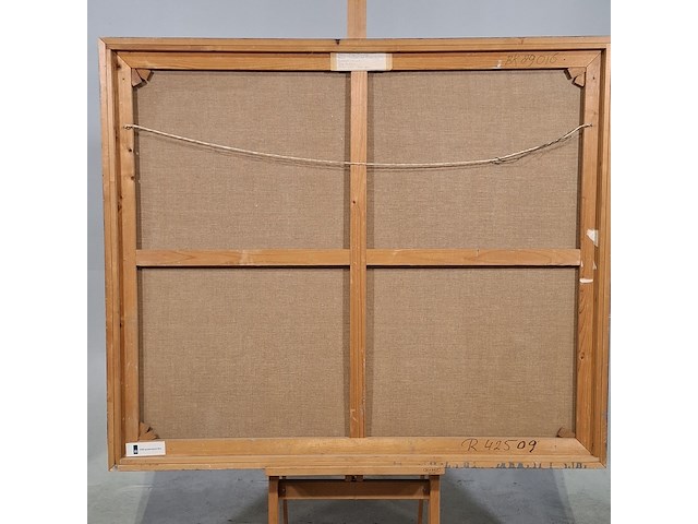 Olieverf schilderij, krijn meuldijk, een nieuw glas, 1982 - afbeelding 7 van  8