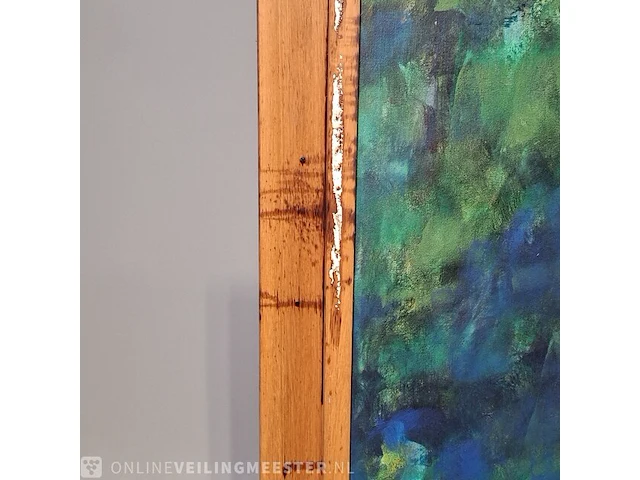 Olieverf schilderij op doek maya wildevuur (1944-2023), het terras, bouwjaar 1993 - afbeelding 2 van  18