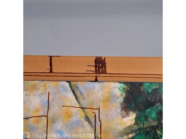 Olieverf schilderij op doek maya wildevuur (1944-2023), het terras, bouwjaar 1993 - afbeelding 4 van  18