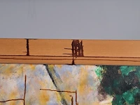 Olieverf schilderij op doek maya wildevuur (1944-2023), het terras, bouwjaar 1993 - afbeelding 4 van  18