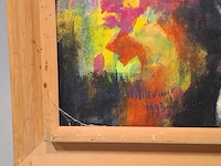 Olieverf schilderij op doek maya wildevuur (1944-2023), het terras, bouwjaar 1993 - afbeelding 16 van  18