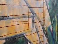 Olieverf schilderij op doek maya wildevuur (1944-2023), het terras, bouwjaar 1993 - afbeelding 17 van  18