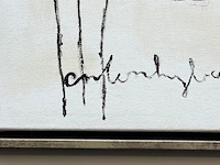 Olieverfschilderij op doek, "corrected in red", geschilderd door anton heyboer (1924 - 2005) , te dateren eind jaren '70 - afbeelding 2 van  3