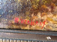 Olieverfschilderij op doek gesigneerd - afbeelding 4 van  5