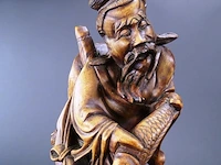 Olijfhouten beeld chinese visserman - afbeelding 2 van  5
