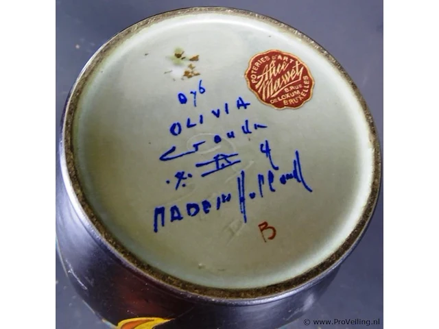 Olivia gouda made in holland plateel vaas - afbeelding 5 van  5