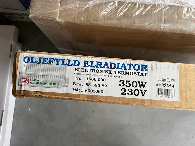 Oljefylld - elradiator 350w - elektrische verwarming - afbeelding 2 van  2