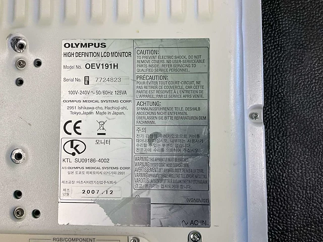 Olympus oev191h hd lcd monitor - afbeelding 4 van  4
