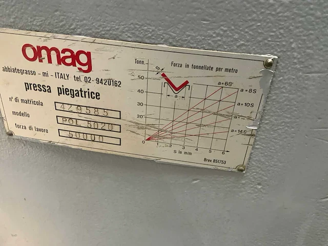 Omag pol 5020 buigmachine - afbeelding 6 van  18