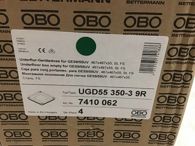 Omdoos á 4 stuks instort vloerdozen - afbeelding 3 van  3