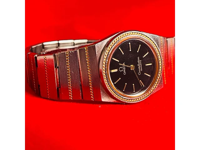 Omega constellation horloge - 18kt gouden lunette en band delen - afbeelding 6 van  11
