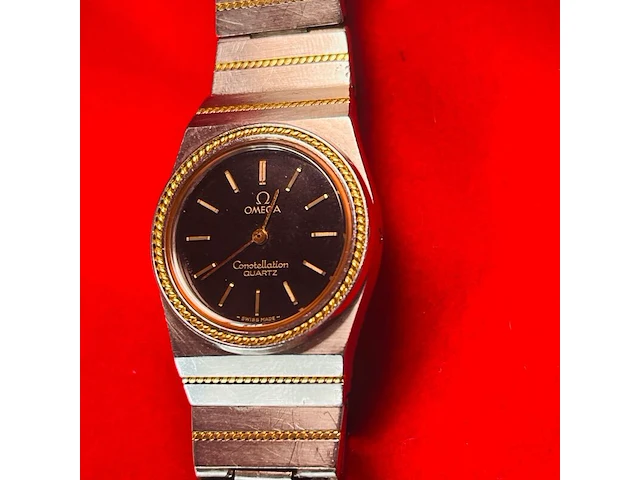 Omega constellation horloge - 18kt gouden lunette en band delen - afbeelding 8 van  11