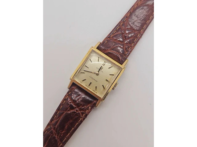 Omega ladymatic gouden gp mechanisch dameshorloge - afbeelding 1 van  10