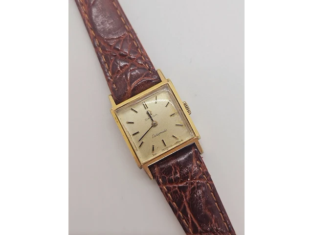Omega ladymatic gouden gp mechanisch dameshorloge - afbeelding 3 van  10