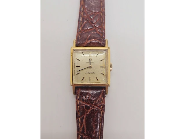 Omega ladymatic gouden gp mechanisch dameshorloge - afbeelding 4 van  10