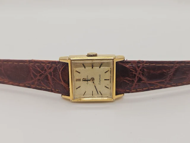 Omega ladymatic gouden gp mechanisch dameshorloge - afbeelding 5 van  10