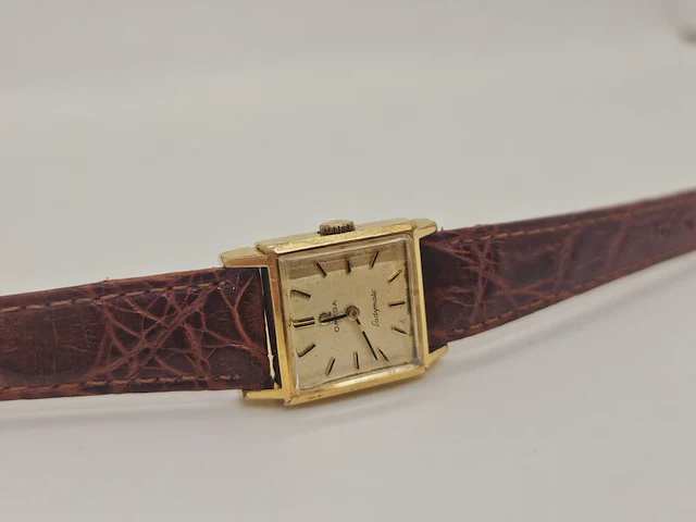 Omega ladymatic gouden gp mechanisch dameshorloge - afbeelding 7 van  10
