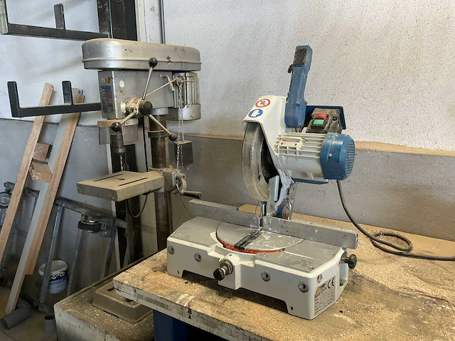 Omga / ferrock t55-300ce / fm16 afkortcirkelzaagmachine + kolomboor - afbeelding 1 van  7