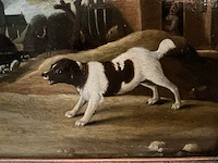 Omgeving van david teniers - kinderen spelend met hond - olieverf op paneel - afbeelding 5 van  15