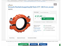 Ominio groefkoppeling flexibel 177 (6x) - afbeelding 4 van  4