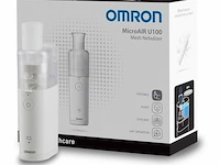 Omron microair u100 portable mesh nebulizer, quiet home and travel aerosol device, treatment for respiratory conditions like cough and cold, asthma, and copd in adults and children omron - afbeelding 2 van  5