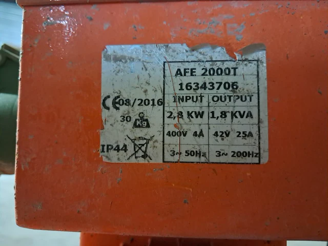 Omvormer 380v/42v enarco, afe2000t, bouwjaar 2016 - afbeelding 6 van  6