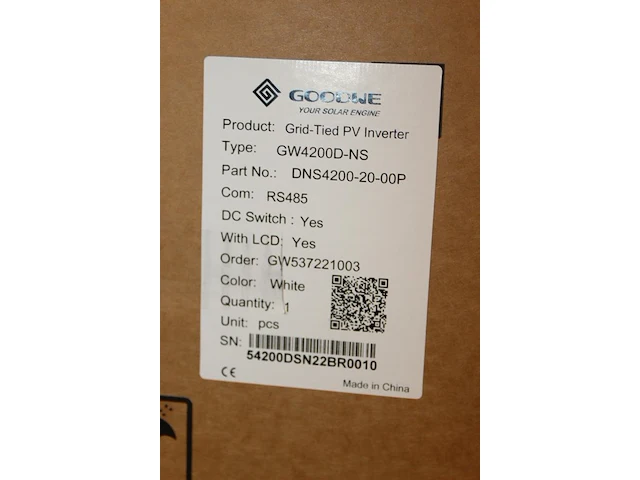 Omvormer goodwe gw4200d-ns. - afbeelding 2 van  2