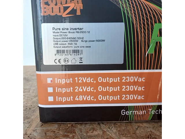 Omvormer, power boozt, rhino pb-2500-12 - afbeelding 6 van  7