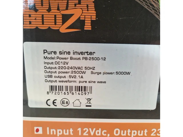 Omvormer, power boozt, rhino pb-2500-12 - afbeelding 7 van  7