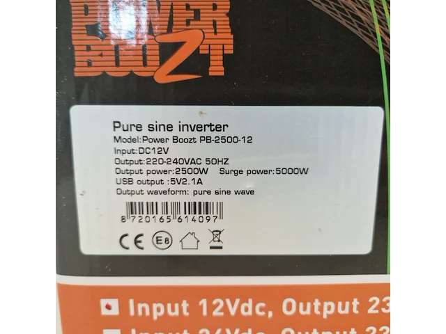 Omvormer, power boozt, rhino pb-2500-12 - afbeelding 6 van  7