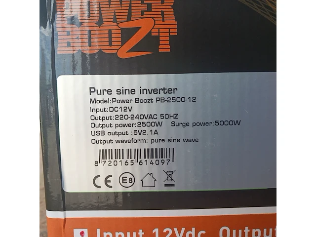 Omvormer, power boozt, rhino pb2500-12 - afbeelding 6 van  6