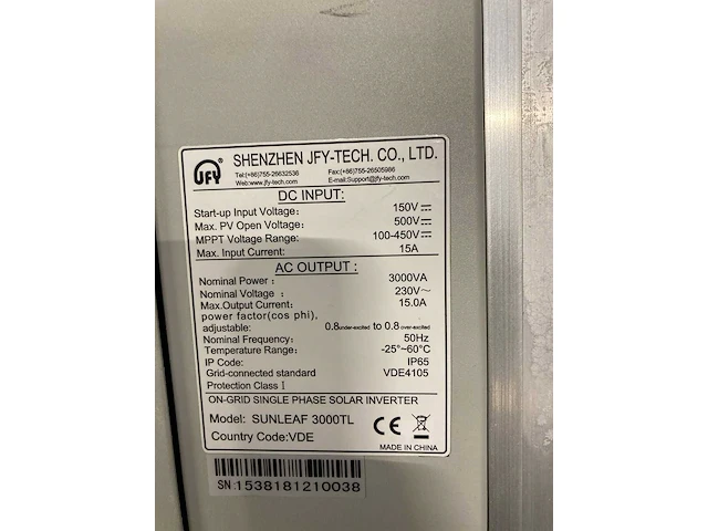 Omvormer t.b.v. zonnepanelen (1-fase) - afbeelding 3 van  3