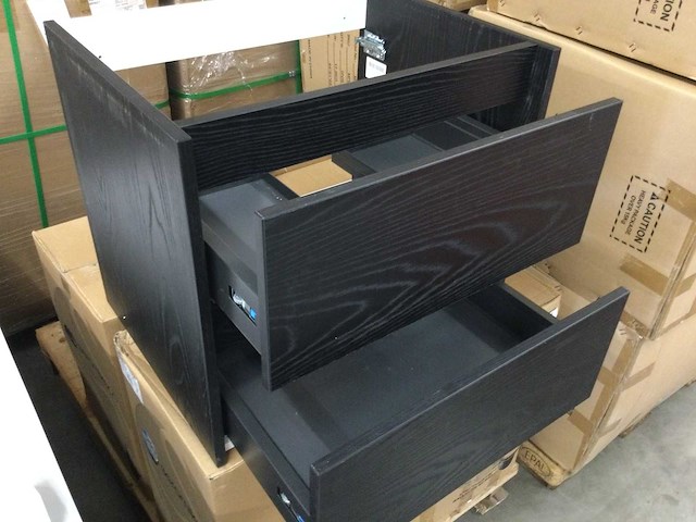 Onderkast 60x46x52 cm 2 laden greeploos decor. - afbeelding 2 van  4