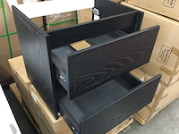 Onderkast 60x46x52 cm 2 laden greeploos decor. - afbeelding 2 van  4