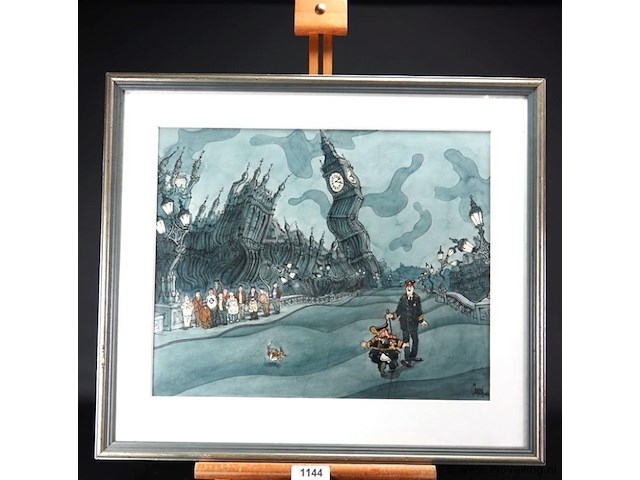 Onduidelijke techniek. gesigneerd - afbeelding 1 van  5