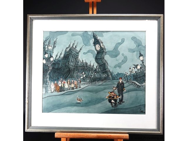 Onduidelijke techniek. gesigneerd - afbeelding 2 van  5