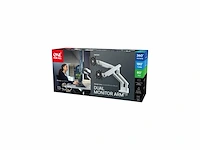 One for all dm7220 designline universele dubbele monitorarm 2 monitoren vesa 100 x 100 wit - afbeelding 4 van  4