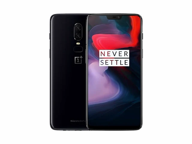 Oneplus 6 smartphone 6,28 inch 128 gb intern geheugen android 8.1 mirror black - afbeelding 1 van  5