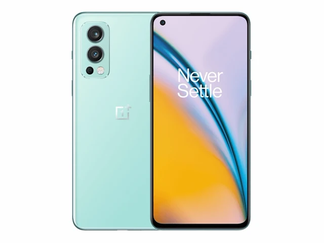 Oneplus nord 2 5g 12 gb ram 256 gb simvrije smartphone met drievoudige camera en 65w warp charge blue haze - afbeelding 1 van  4