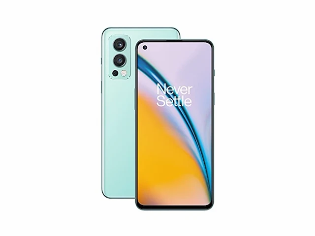 Oneplus nord 2 5g 12 gb ram 256 gb simvrije smartphone met drievoudige camera en 65w warp charge blue haze - afbeelding 2 van  4