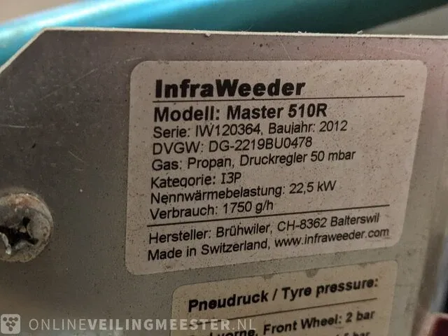 Onkruidbrander infraweeder, master 510r, 2012 - afbeelding 8 van  16