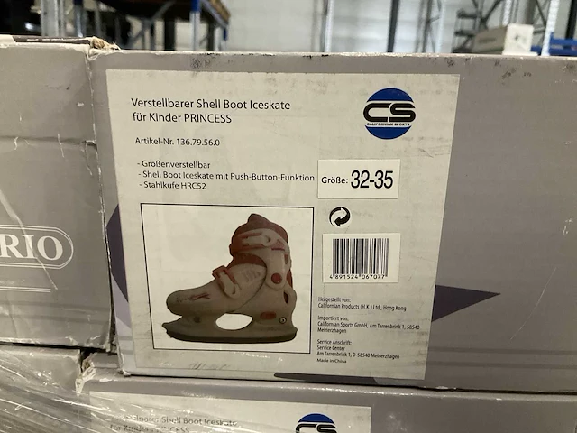 Ontario verstelbare shell boot iceskates princess diverse maten (80x) - afbeelding 1 van  5