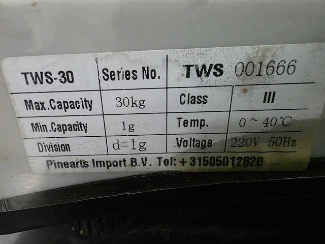 Onyx - tws 30 - 30kg - digitale weegschaal - afbeelding 3 van  3
